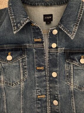 J. Crew Blue Denim Button-Front Jacket